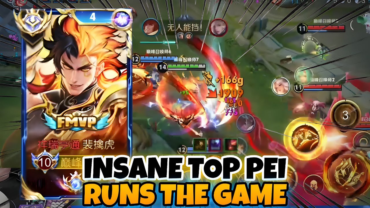 PRO PEI FROM CHINA SERVER DICTATES THE TEMPO IN PEAK RANK 😯 PURE AGGRESSION | HONOR OF KINGS