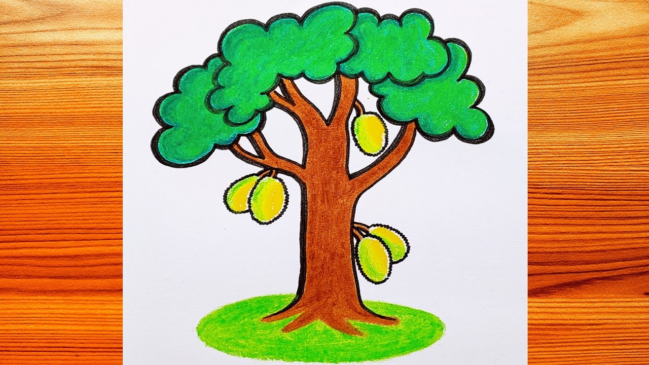 How to draw a Jackfruit Tree | Art of Kala
