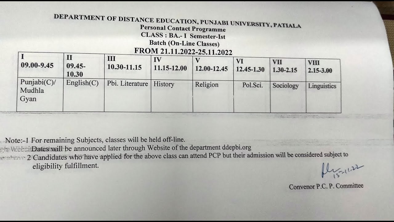 BA Sem 1 PCP (Class) 21-11-2022
