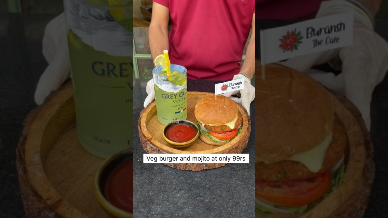 Veg combo at only 99rs. 🔥 |Veg burger and mojito at only 99rs | Delhi street food | 99rs wala combo
