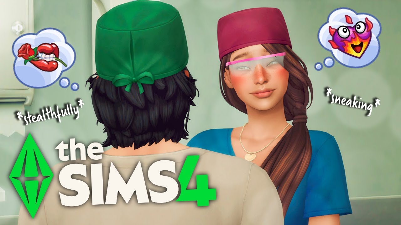 sneaking around at work 🤫🩷| Sims 4 Hot Tea Legacy