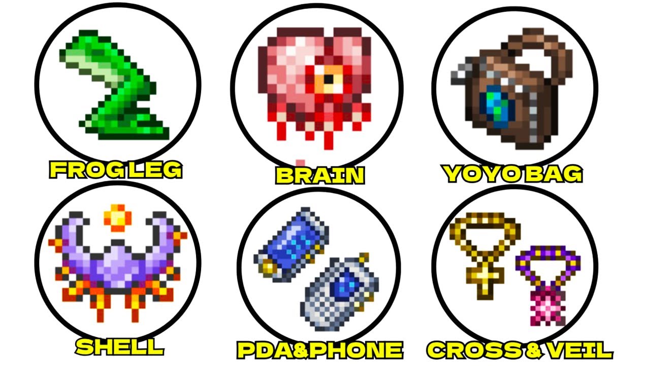 Все ПОЛЕЗНЫЕ АКСЕССУАРЫ в TERRARIA: объясню за 20 минут