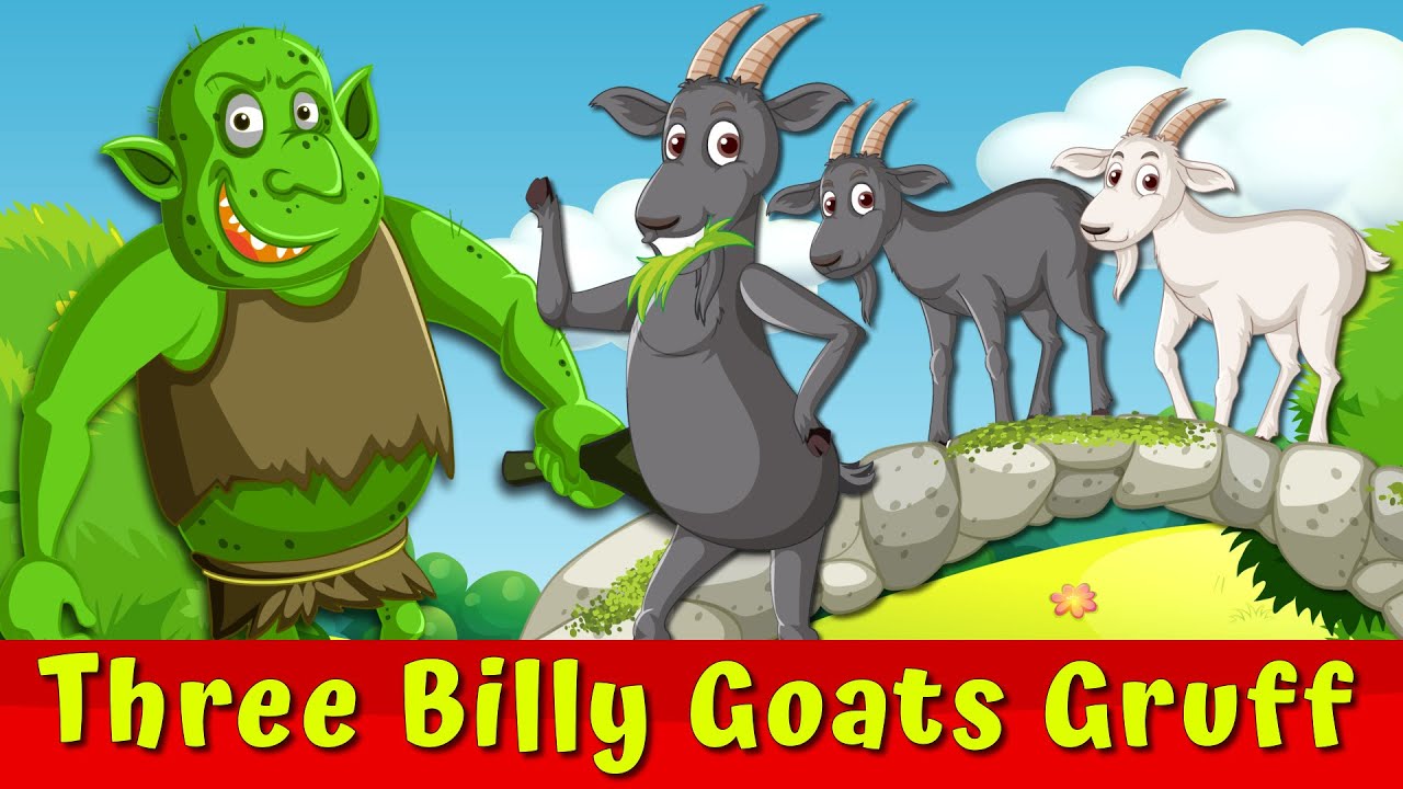 The Three Billy Goats Gruff | Animated English Fairytales For Children🐐✨📚