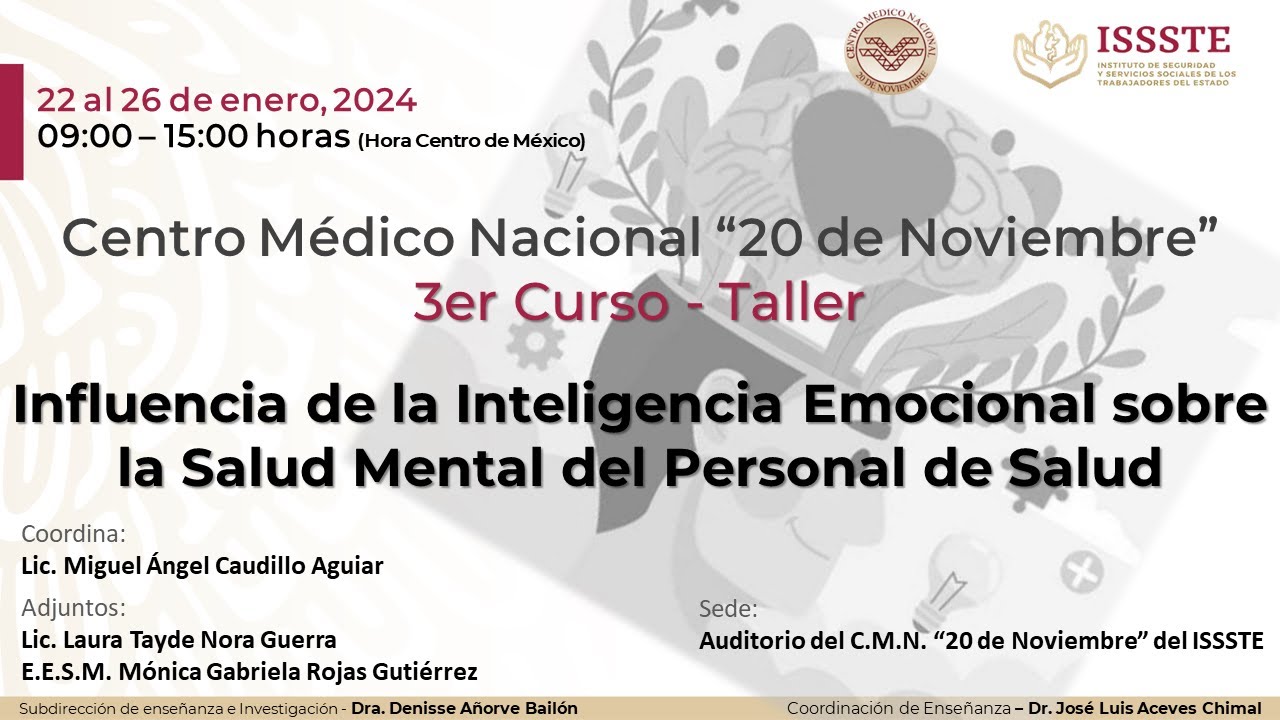 Curso - Taller Influencia de la Inteligencia Emocional sobre la Salud Mental del Personal de Salud