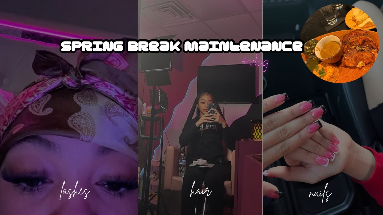 PREP FOR ATL ♡ spring break maintenance + vlog | hair appointment, nails, eats, etc.