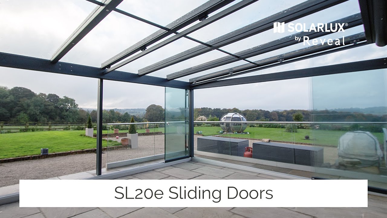 Large glass room sliding doors - weather protection for your patio or garden