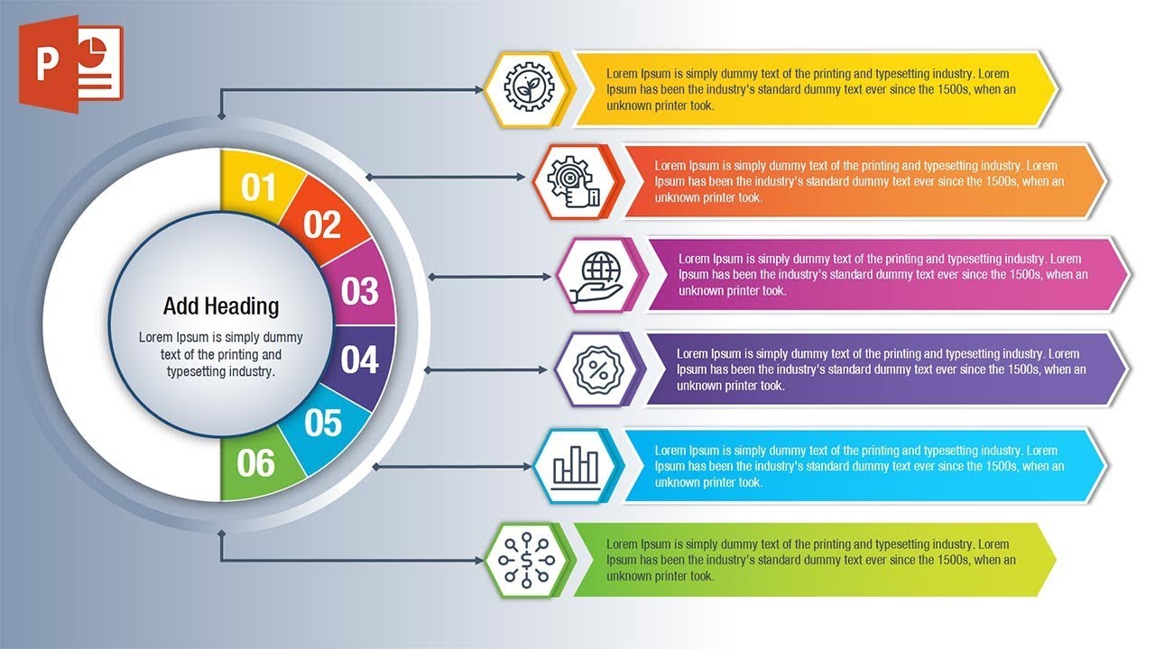 Design Workflow Layout & Business Infographics in Microsoft Office PowerPoint