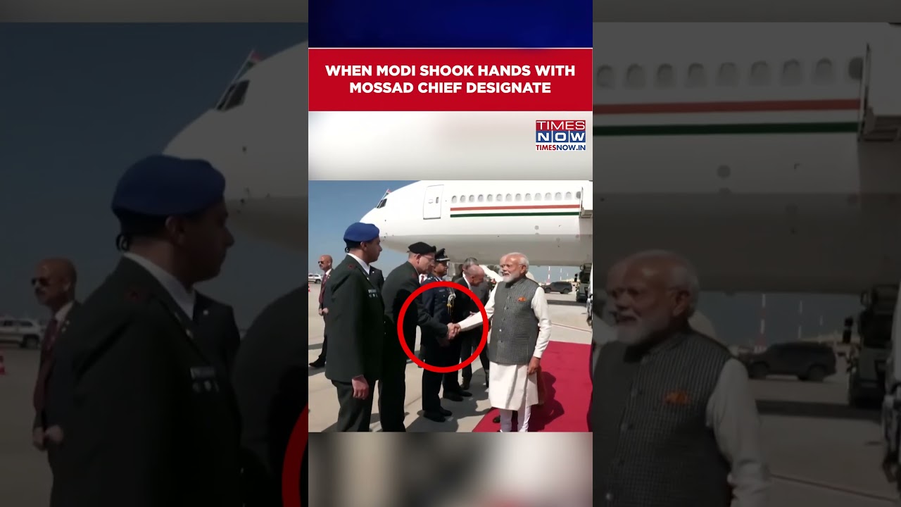 Watch Modi Shake Hands With Mossad Chief Designate Gen Gofman In Israel