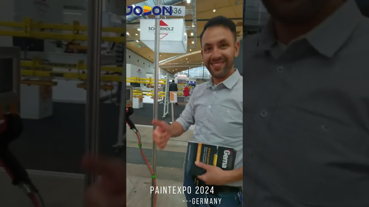 PAINTEXPO 2024   in Germany , JOBON electrostatic powder coating gun is popular
