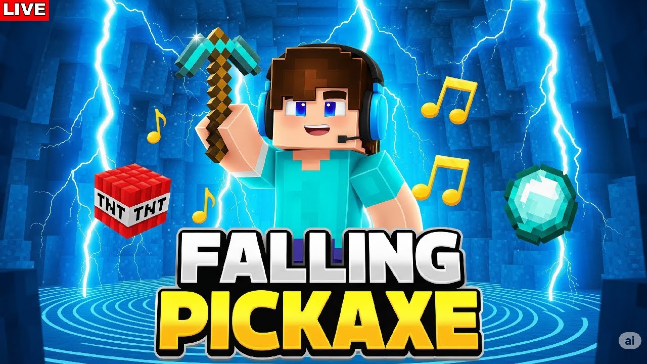 🔴 Minecraft Falling Pickaxe #shorts