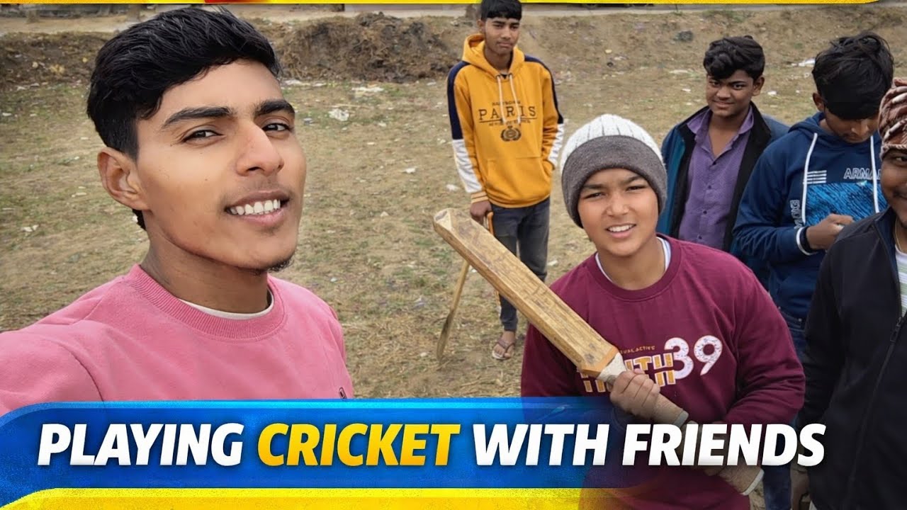 Playing cricket with friends|My new vlog|@vlogswithAmarbhai #firstvlog #cricketvlog