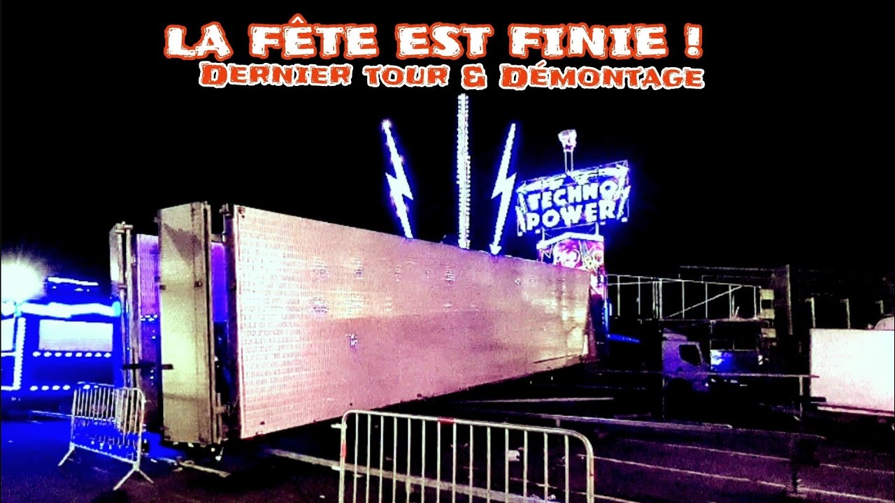 Un DERNIER TOUR de manège et DÉMONTAGE de la fête foraine de BOURG-EN-BRESSE 2024