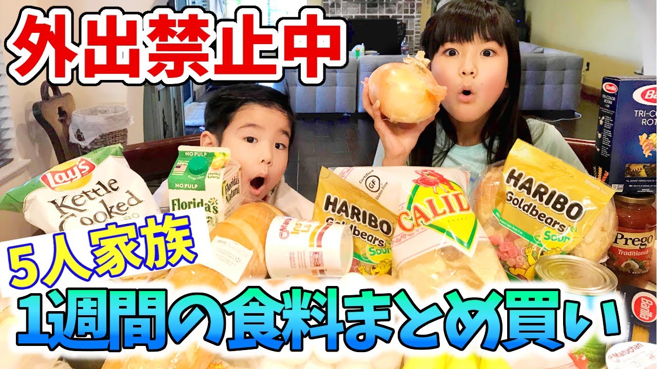 【5人家族１週間分の食材まとめ買い‼】外出禁止なので一回でどーんと買う！自宅待機でお菓子の消費えぐい…