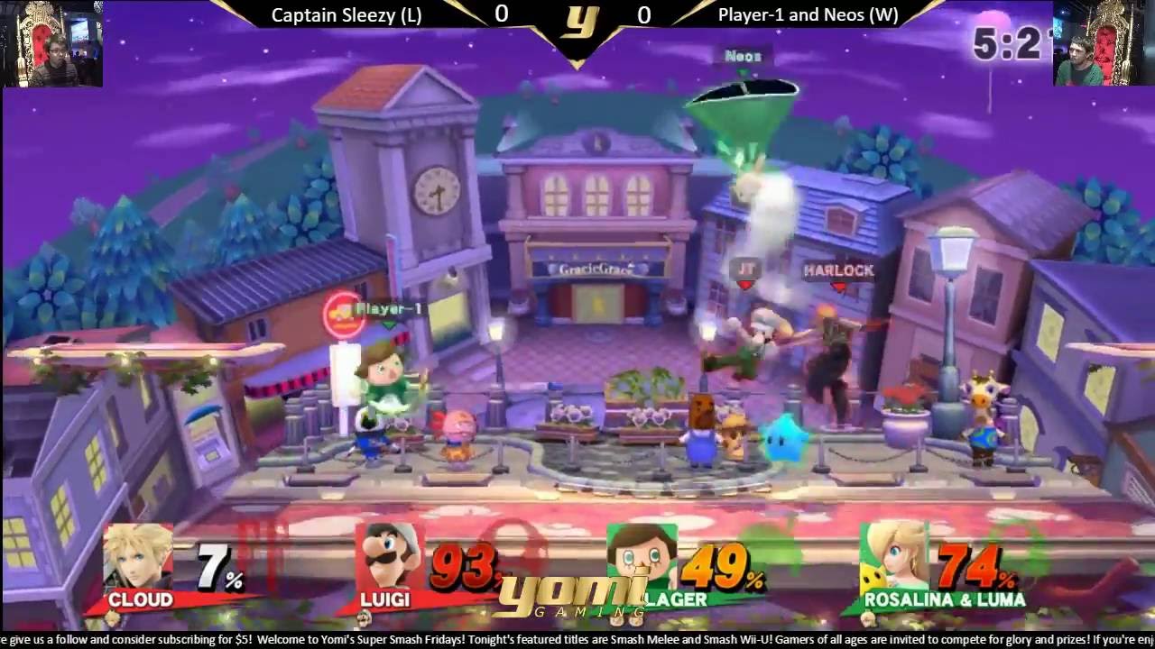 (6/17/16) Grand Finals: Player-1 and Neos vs. Captain Sleezy - Smash Wii-U Doubles