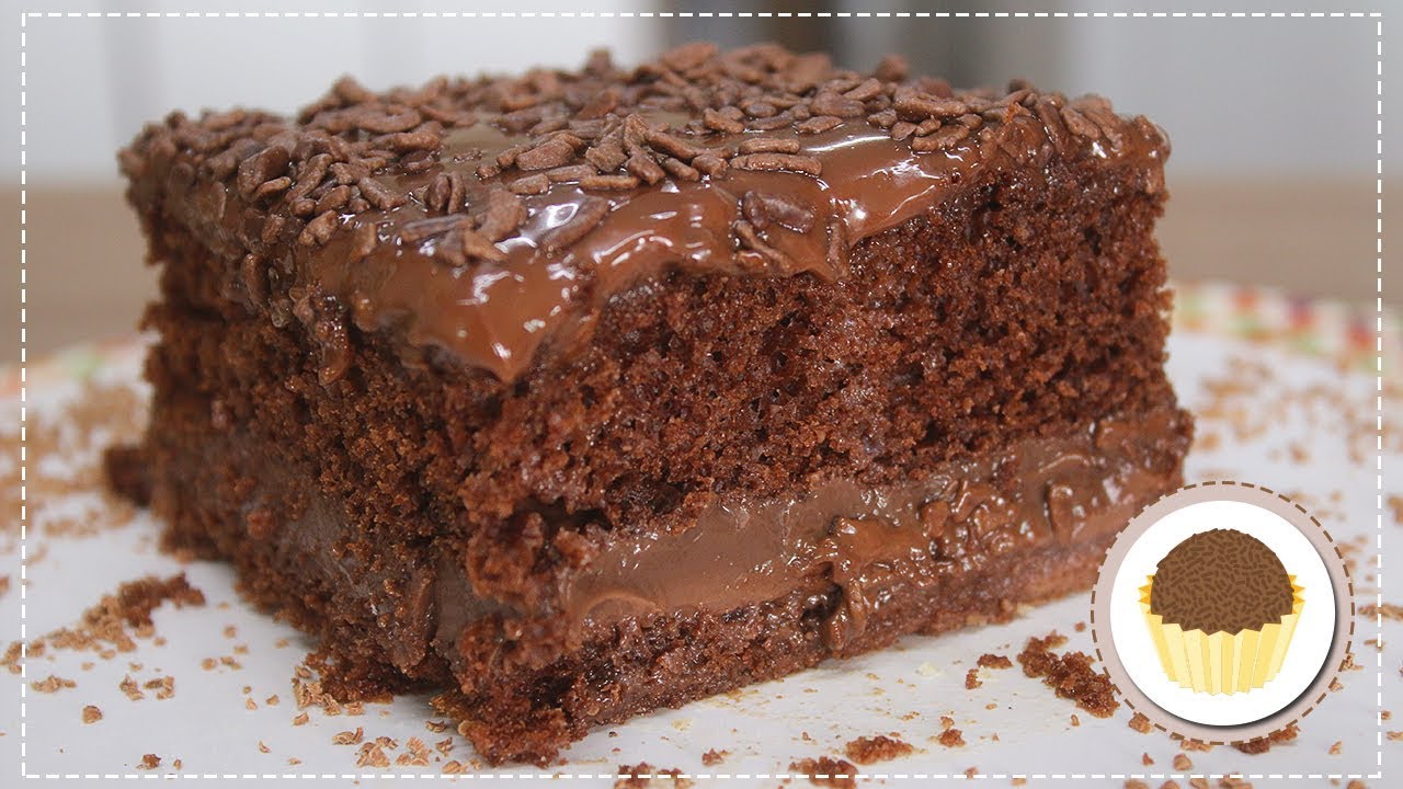 BOLO GELADO DE BRIGADEIRO - BOLO DE CHOCOLATE SUPER FÁCIL