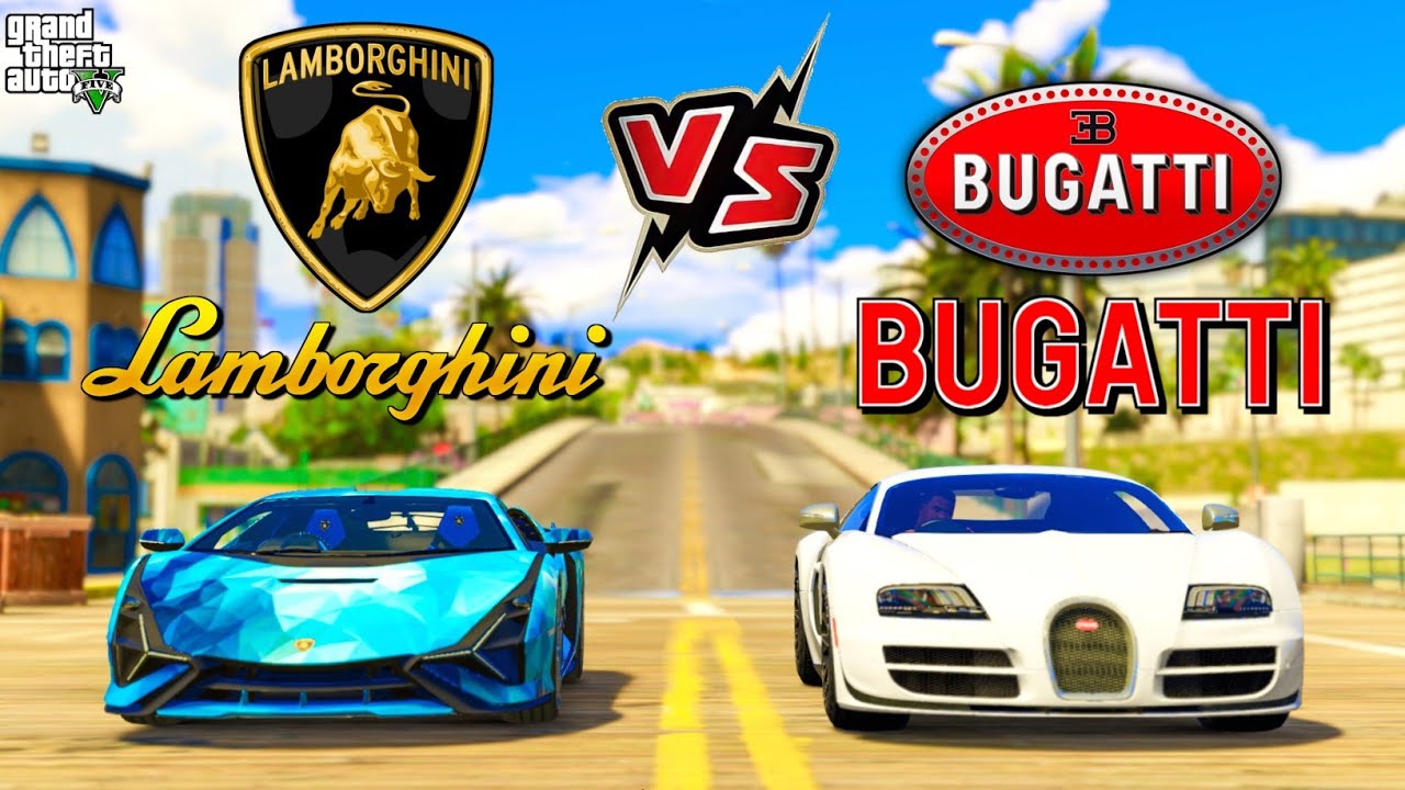 GTA 5: Lamborghini Cars Vs Bugatti Cars | WORLD FASTEST CAR! | RACING TOURNAMENT | GTA 5 MODS!