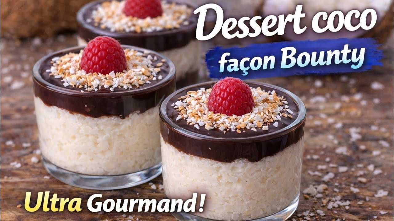 Crème dessert coco & chocolat façon Bounty 🥥🍫