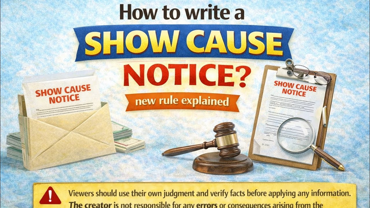 How to write a Show Cause Notice? Explained by Deepak Kapoor #naturaljustice #ex-parte