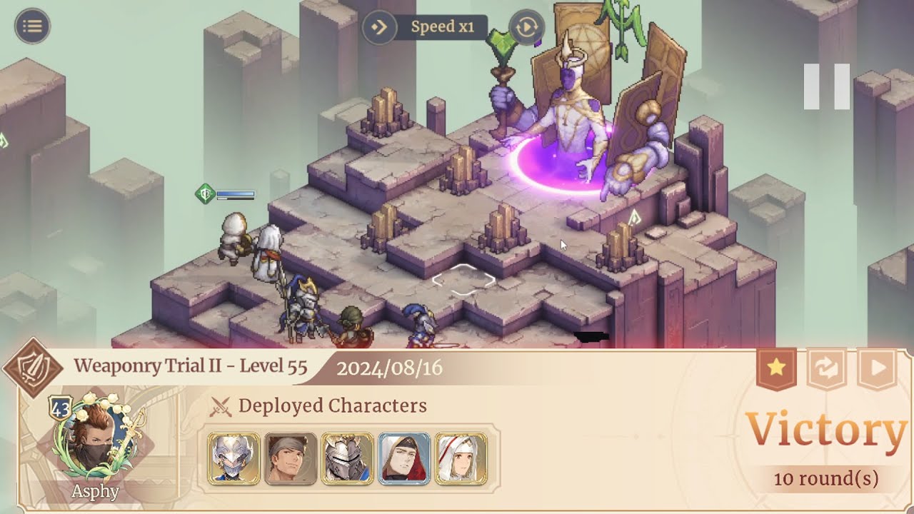 Sword of Convallaria Low Rarity Weapon Trial 2/II lv55