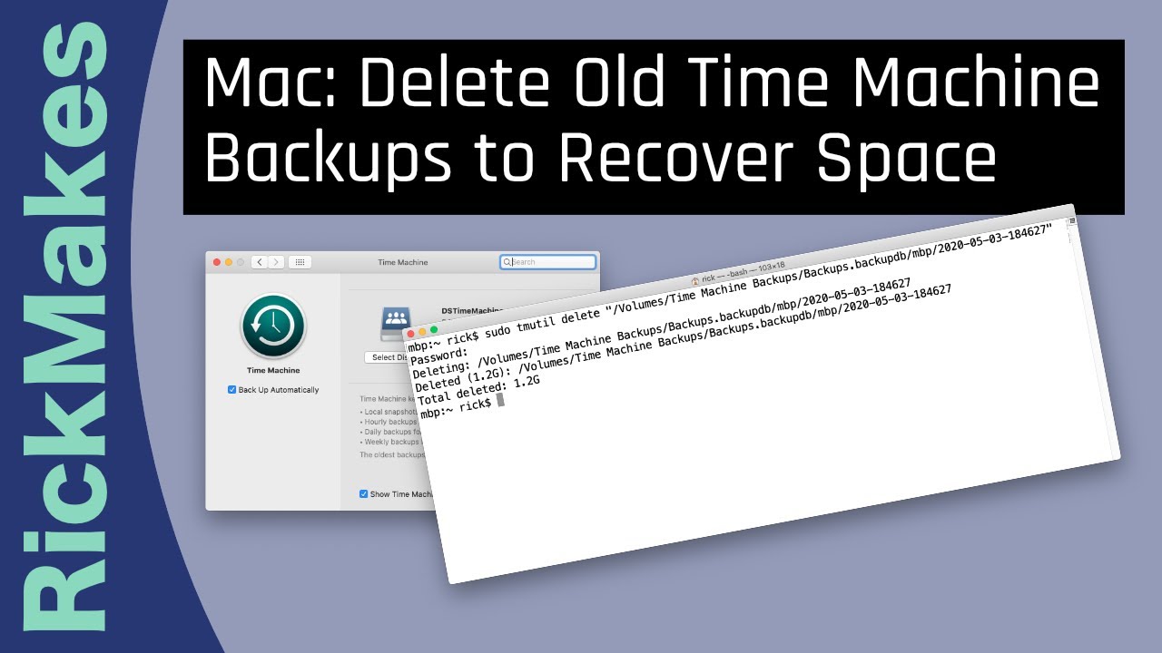 Mac: Delete Old Time Machine Backups to Recover Space