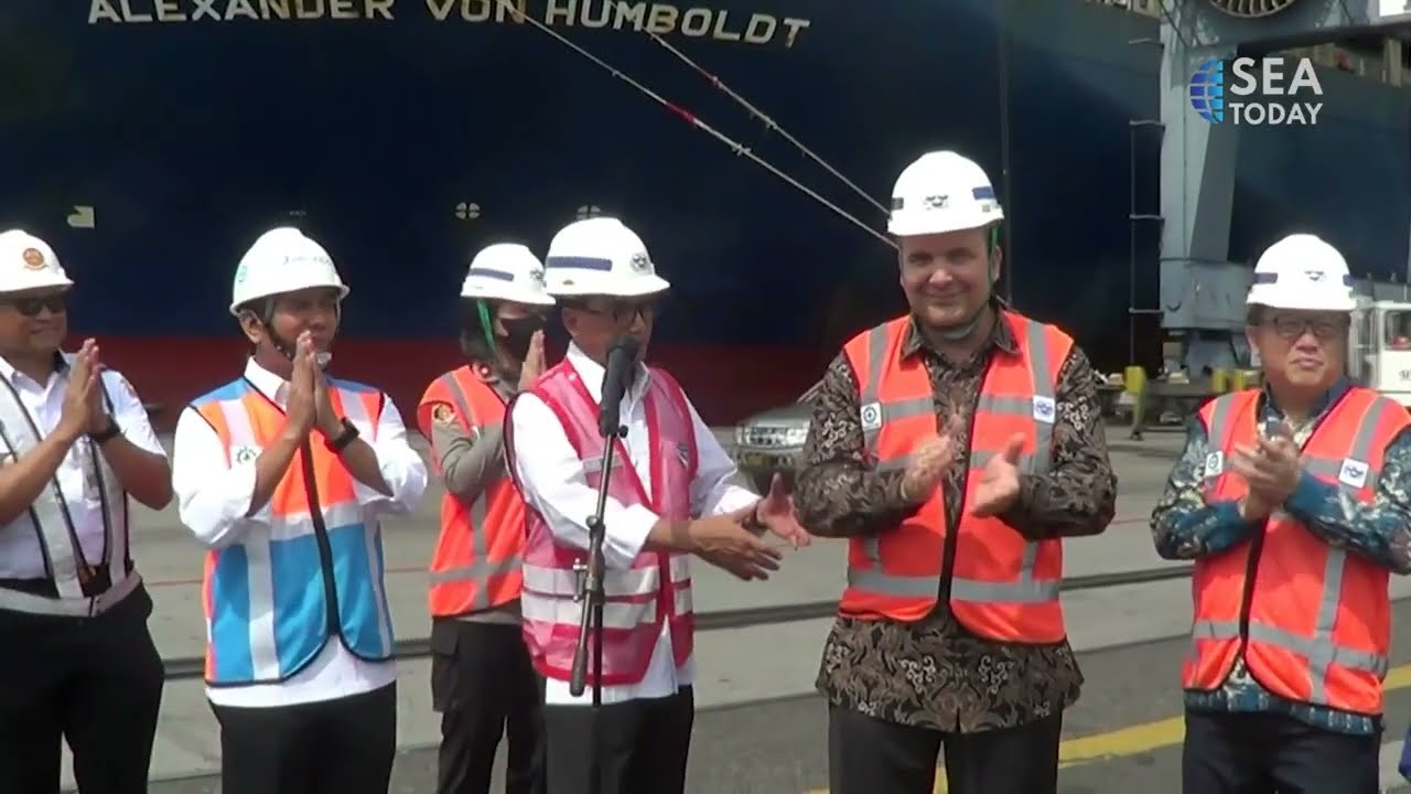 Biggest Container Ship Arrives In Tanjung Priok