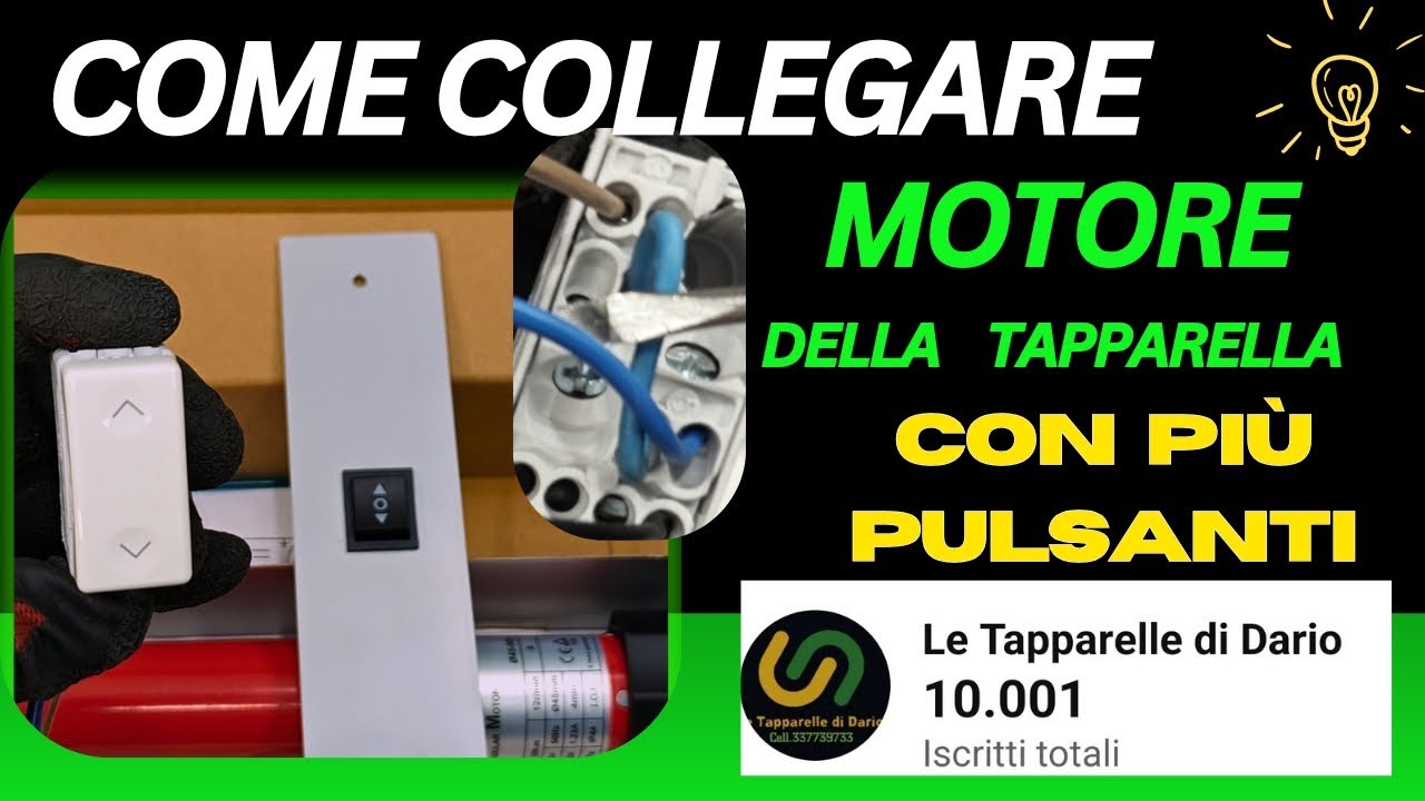 Collegamento Pulsante Motore Tapparella guida passo passo , facile e veloce