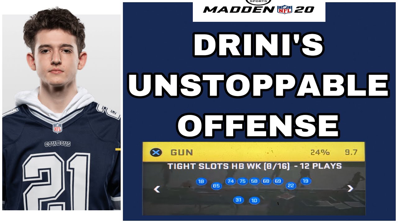 MADDEN 20- DRINI'S UNSTOPPABLE OFFENSIVE SCHEME. TIGHT SLOTS HB WEAK IS INSANE WITH THESE SETUPS
