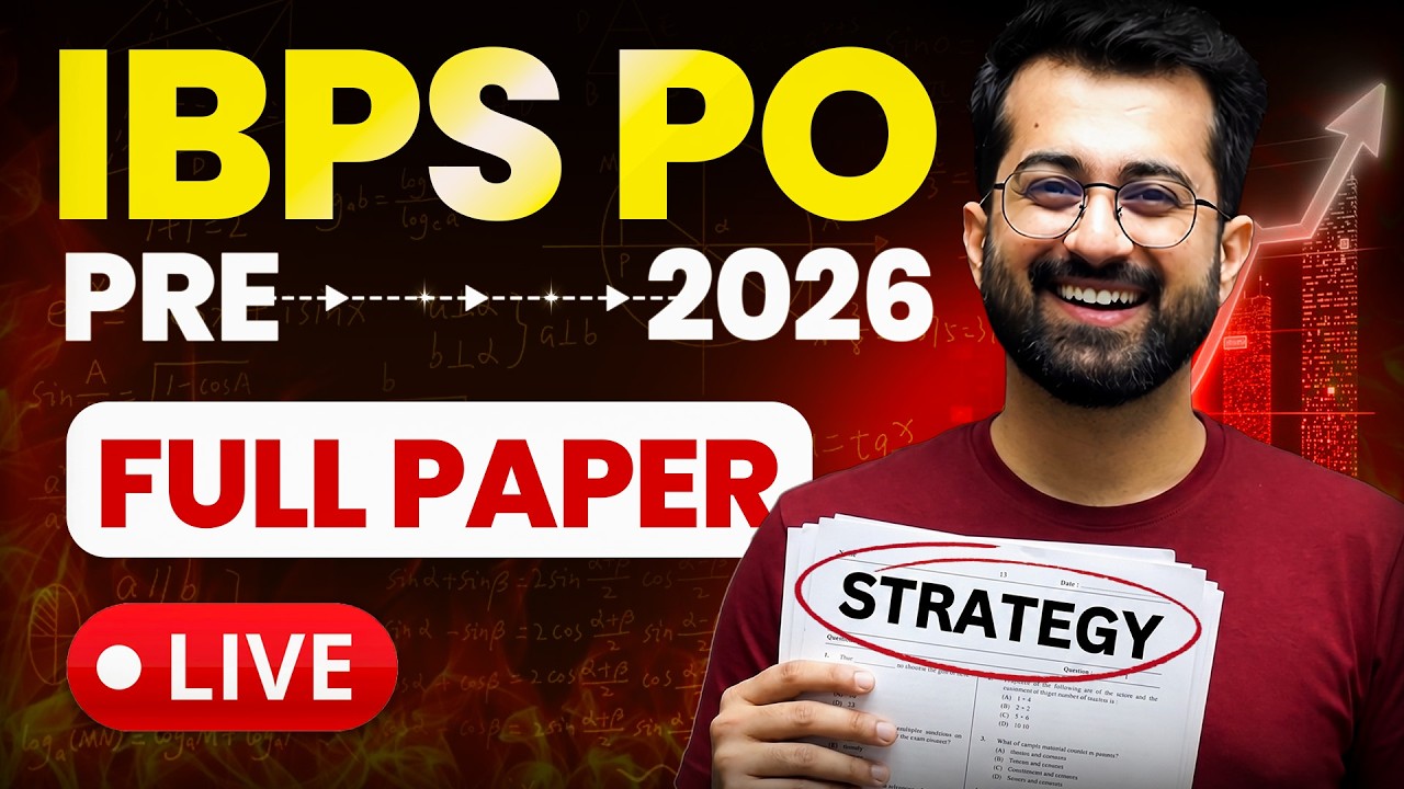 IBPS PO 2026 Prelims Quant Paper LIVE 🔥 35 Ques. Strategy + Real Exam Pattern | Aashish Arora