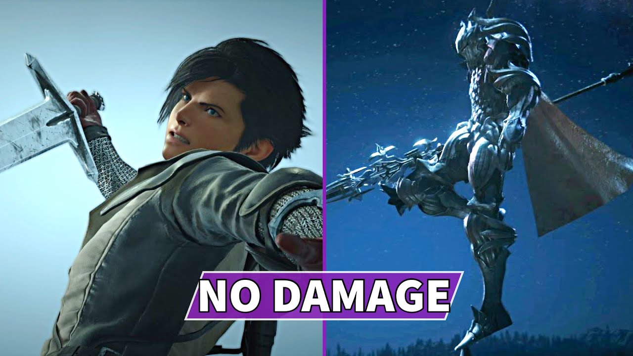 Final Fantasy 16 - Combat God Vs Bosses Gameplay [NO DAMAGE] 4K PS5