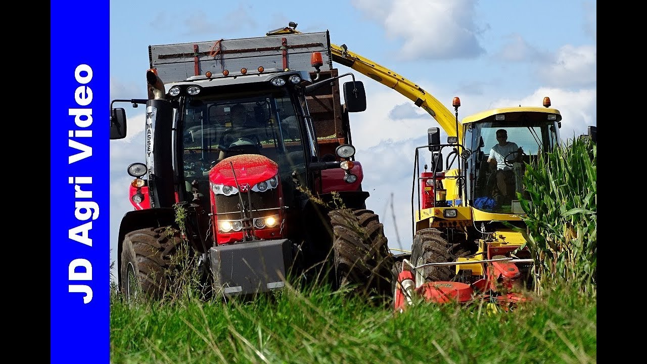 Mais hakselen 2018 + Kuilwerk | New Holland FX50 | MF 7718 + Fendt 718 | Johan Frens | Maize