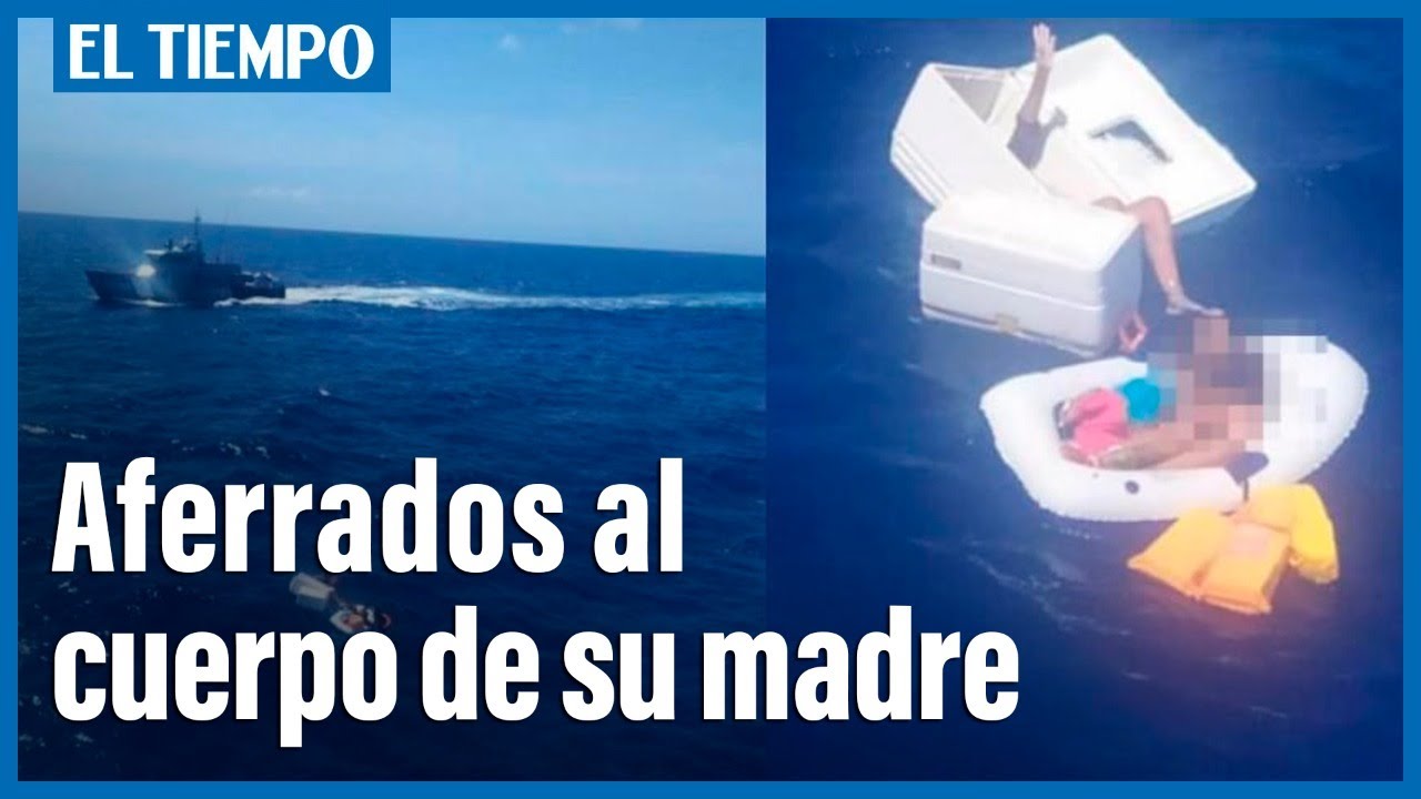 Rescatan niños en altamar, mientras se aferraban al cuerpo de su madre | El Tiempo