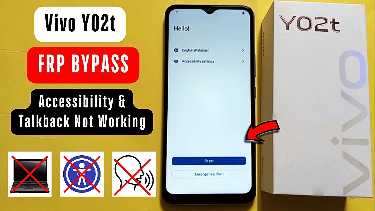 Vivo Y02T (V2254) Frp Bypass/Unlock Without PC || Talkback & Accessibility Not Working New Solution