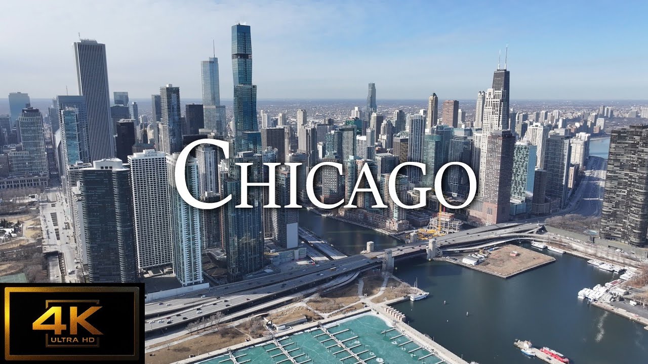 Chicago 4K- Beautiful Skyline | Scenic Relaxation Film #chicago #relaxingmusic