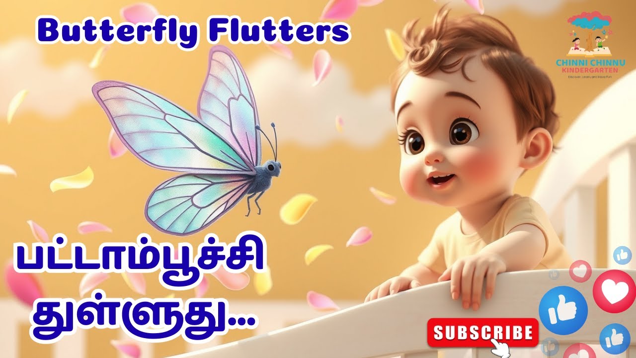 பட்டாம்பூச்சி துள்ளுது Butterfly Song Tamil | Cute Kids Song | Baby Rhymes Tamil#ButterflySongTamil
