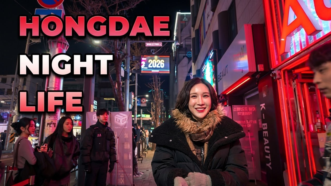 Seoul Hongdae Walking Tour 2026 Night Life In South Korea 🇰🇷 | 4 K 