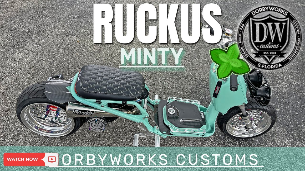 Honda Ruckus Alaska Mint Edition Dorbyworks GY6 complete custom build