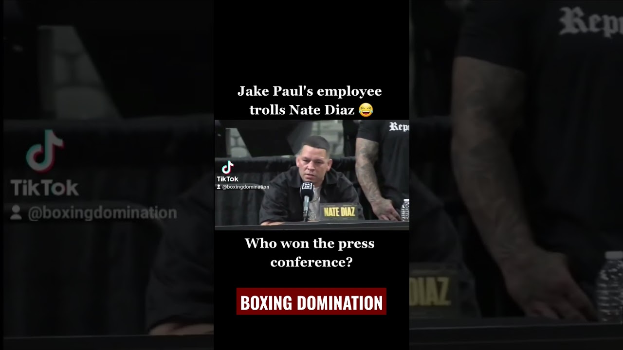 Jake Paul Employee Trolls Nate Diaz At The Press Conference 