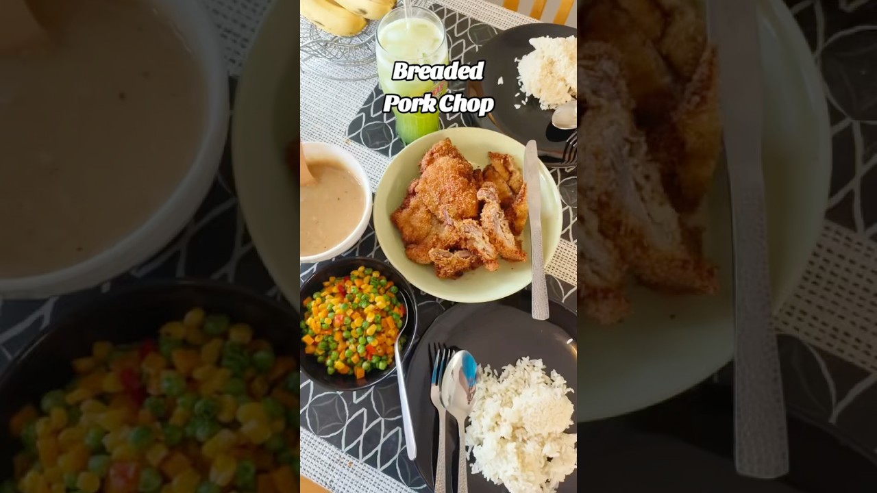 Breaded Pork Chops🌽 #easyrecipe #recipe #homecooking #porkrecipe #fyp #shorts #viral #porkcutlet