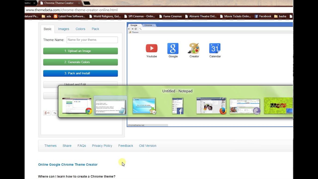 chrome theme creator tutorial (Future Art)