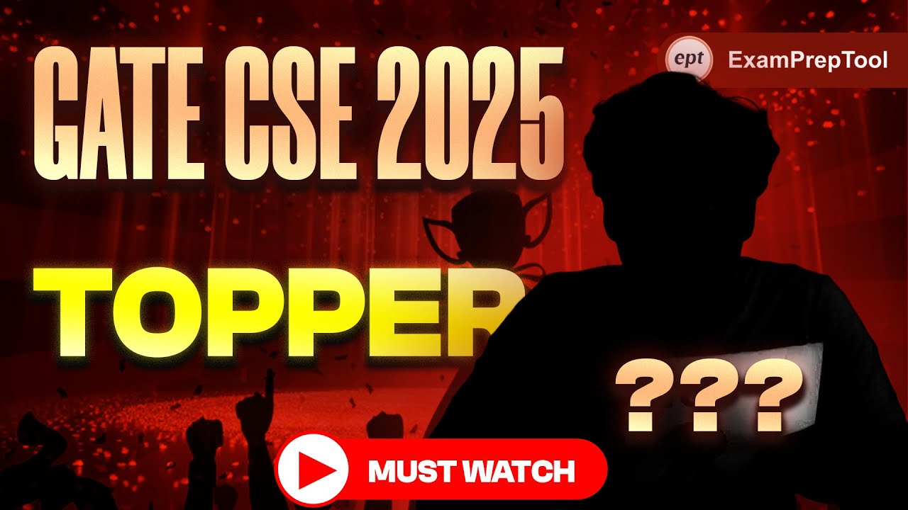 👋 GATE CSE 2025 Topper From EPT  || 100 Marks Out of 100 😯 Expected || #gate2025 #gatecse #gateexam