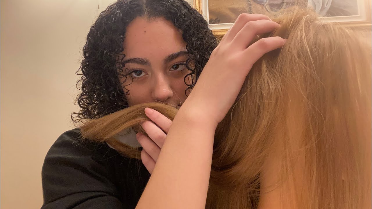 ASMR| Obsessed friend plays with your hair in class RP.(Hair brushing + playing, personal attention)