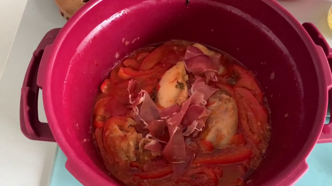 Poulet basquaise à la micro minute