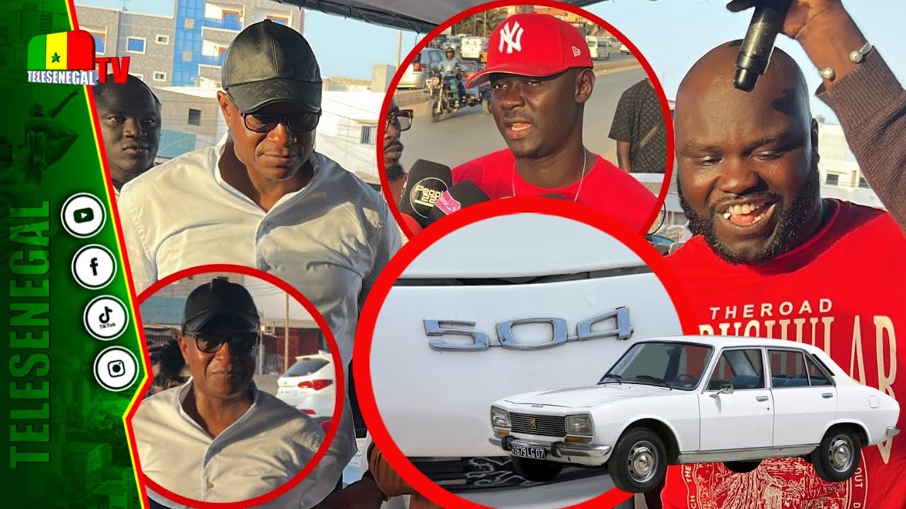 Inauguration Restaurant Boucher, L'ancien ministre Lat Diop débarque avec un Peugeot 504...