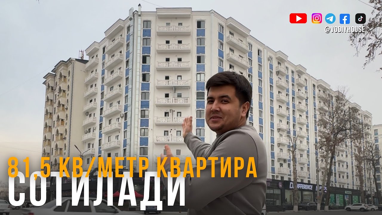 Фарғона шаҳар маркази, 2-мактаб ёнида 81,5 кв/метр квартира сотилади