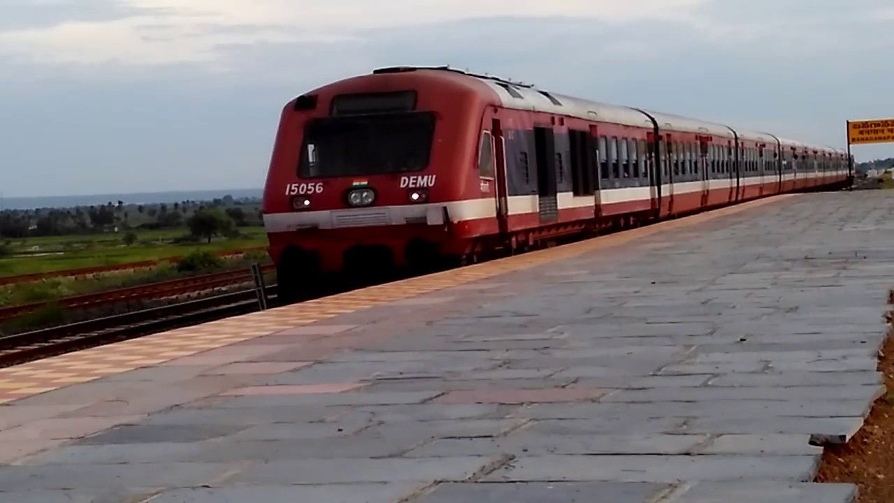 Nandyal to Kadapa new demu train at Banaganapalli station