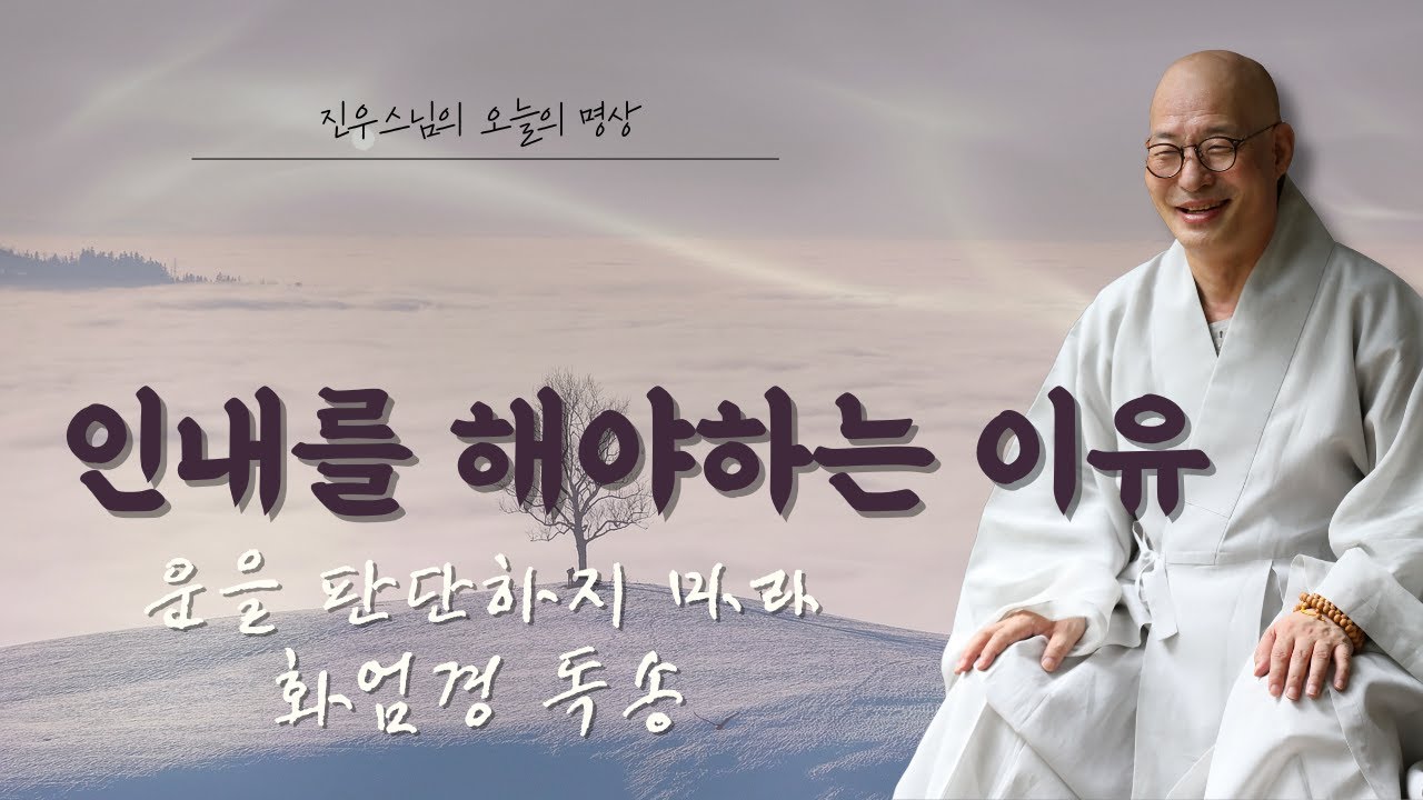 왜 우리는 참아야만 하는가? - 운을 판단하지 마라 - 화엄경 독송 #오늘의명상#진우스님#인욕행#사바세계#참아내는지혜#분별심놓기#중도의길