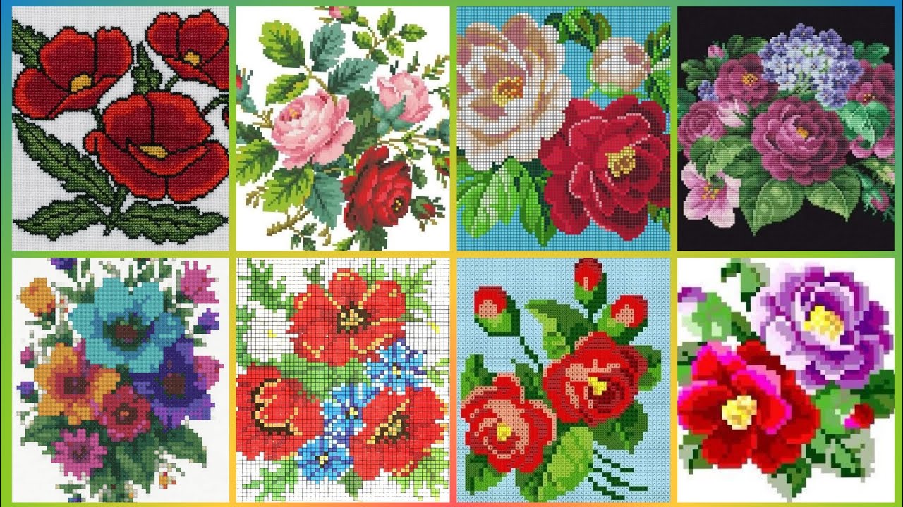 Gorgeous cross stitch patterns /countable embroidery #charsutikarhai/latest dosuti design ideas2024