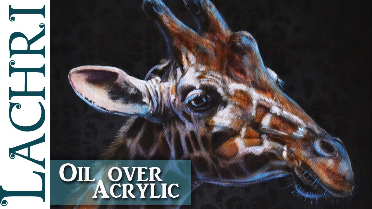 Giraffe oil over acrylic painting demonstration w/ Lachri