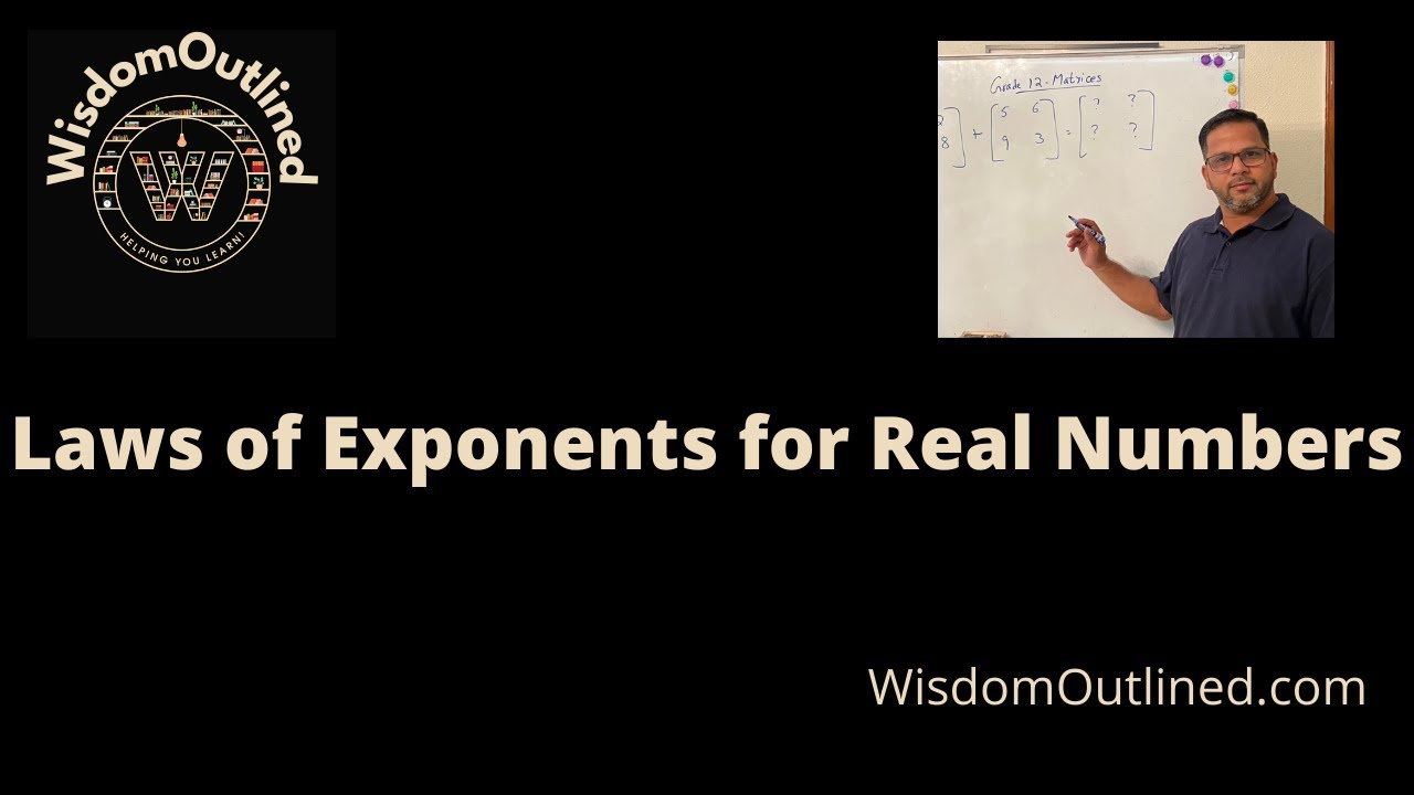 Laws of Exponents for Real Numbers