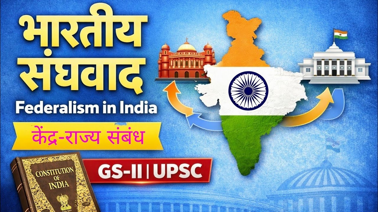 भारतीय संघवाद | Federalism in India | केंद्र–राज्य संबंध | Indian Polity GS-II | UPSC